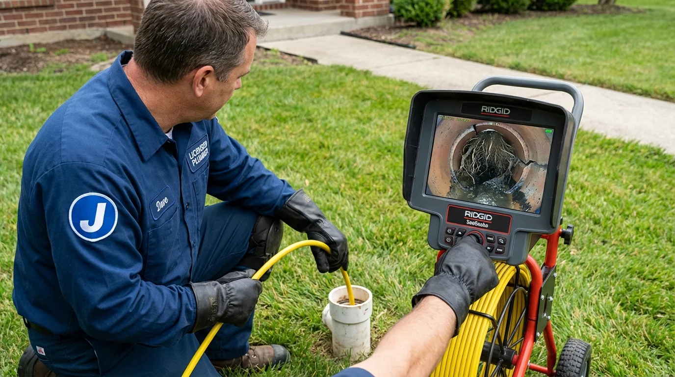 Sewer camera inspection being performed by Johns Plumbing LLC in Forest Grove