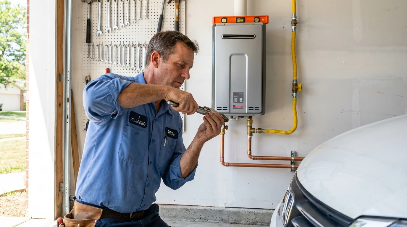 Tankless water heater installation by a Johns Plumbing LLC plumber in Forest Grove